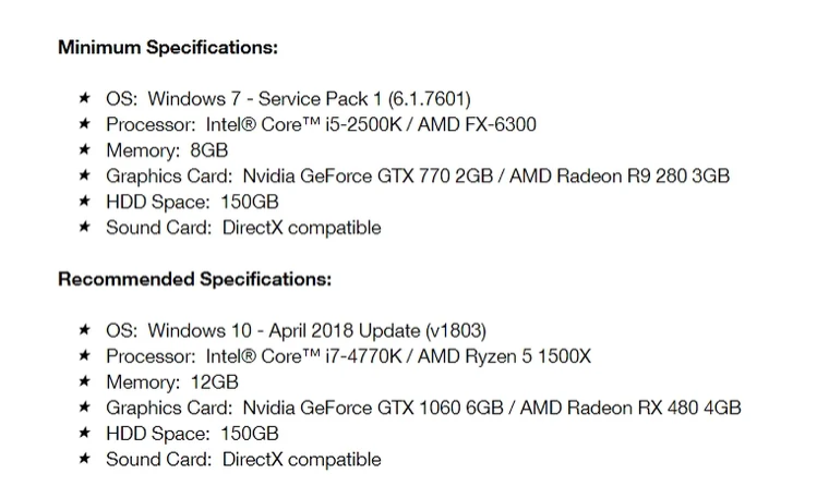 red dead redemption pc specs